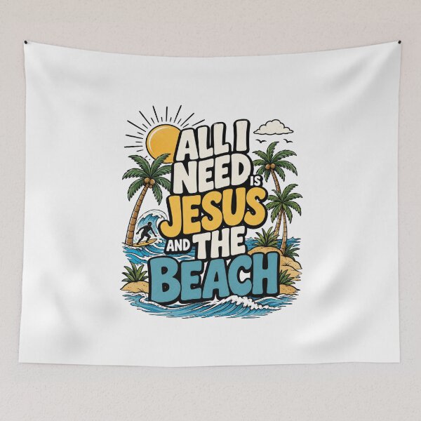 Item preview, All I Need Is Jesus And The Beach designed and sold by Spyshirt.