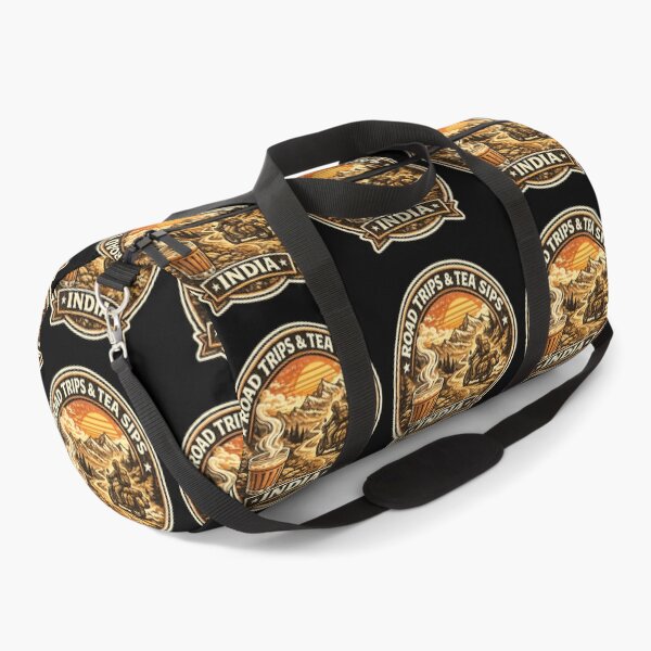 Item preview, Road Trips & Tea Sips India Retro Motorcycle T-Shirt | Vintage Chai Rider Adventure Design designed and sold by Globalcitytees.