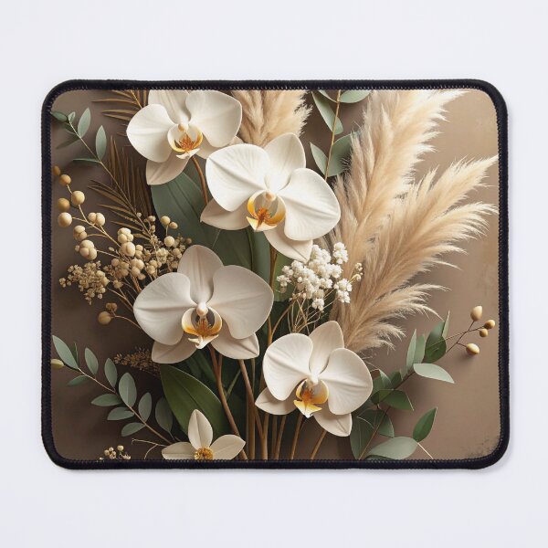 Item preview, Boho White Orchid and Pampas Grass Art designed and sold by Kavin786.