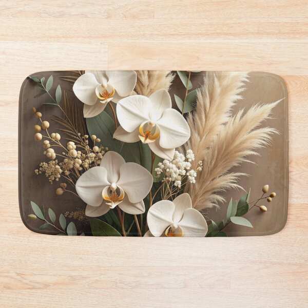 Item preview, Boho White Orchid and Pampas Grass Art designed and sold by Kavin786.