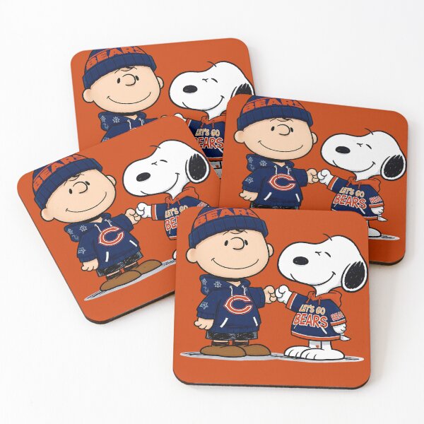 Item preview, Charlie Brown And Snoopy Chicago Bears Football designed and sold by Peggy D Schafer.