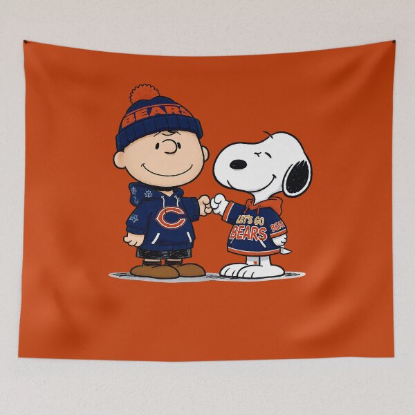 Item preview, Charlie Brown And Snoopy Chicago Bears Football designed and sold by Peggy D Schafer.