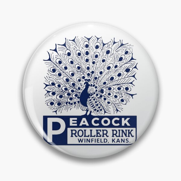Artikelvorschau, Peacock Rolle Rink Winfield Kansas Roller Skating Rink Aufkleber Etikett entworfen und verkauft von tislord.