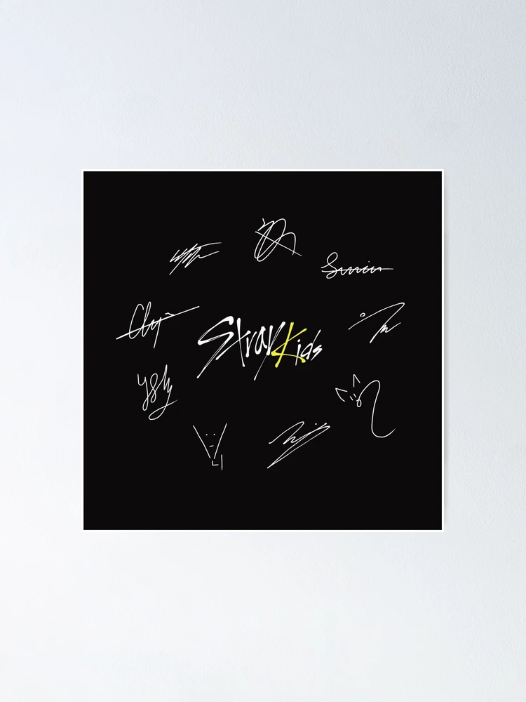 Stray Kids 直筆サイン入りポスター Stray Kids' Signatures (Yellow Version)