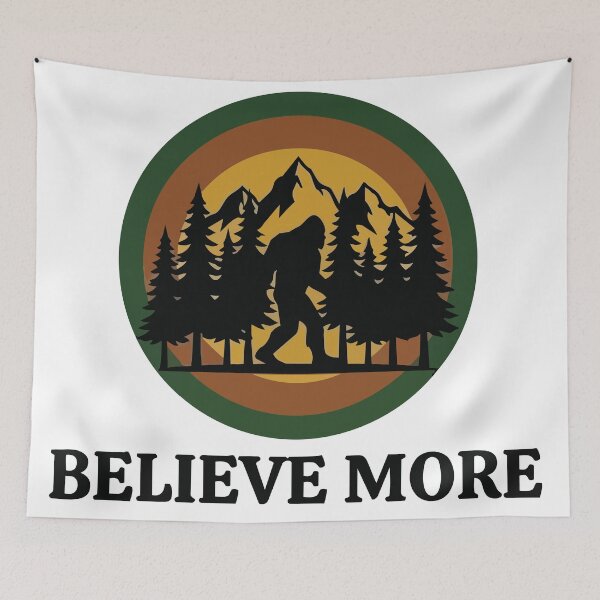 Item preview, Believe More - Hidden Bigfoot Deep Forest Legend Art designed and sold by ArcApparel2020.