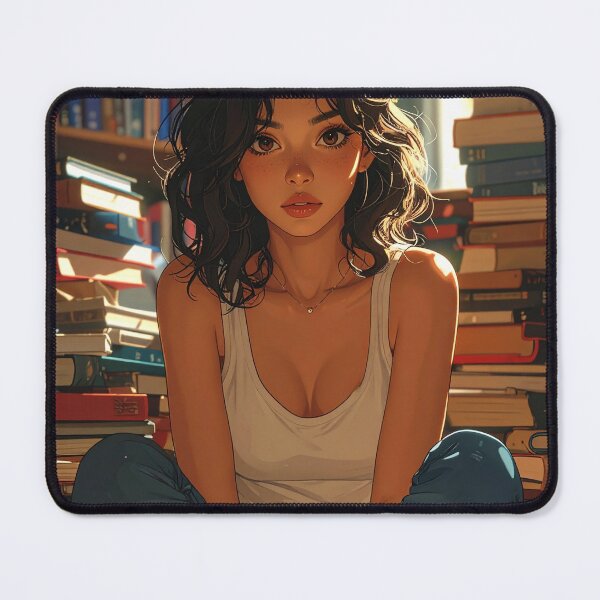 Item preview, Cozy Anime Girl Reading in Library designed and sold by Kavin786.