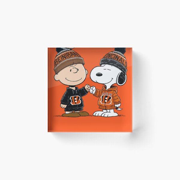 Item preview, Charlie Brown And Snoopy Cincinnati Bengals Football designed and sold by Peggy D Schafer.
