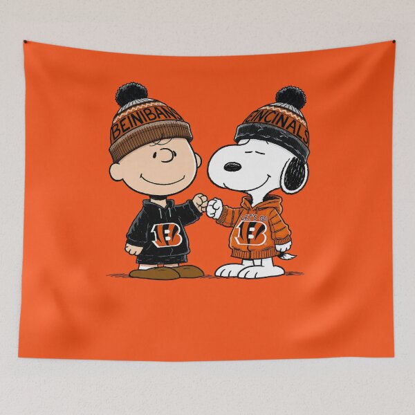 Item preview, Charlie Brown And Snoopy Cincinnati Bengals Football designed and sold by Peggy D Schafer.
