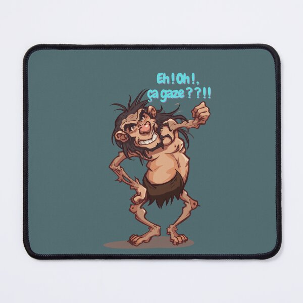 Item preview, Crooked Croc Magnon with the humorous phrase "Eh Oh ça gaz" designed and sold by Art70shop.