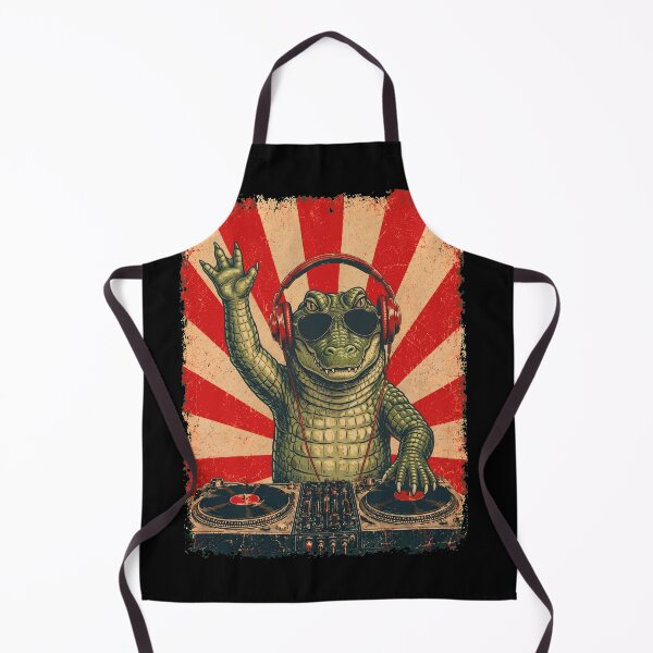 Item preview, Vintage DJ Alligator With Headphones Art Animal Lover designed and sold by DoodleTortle.