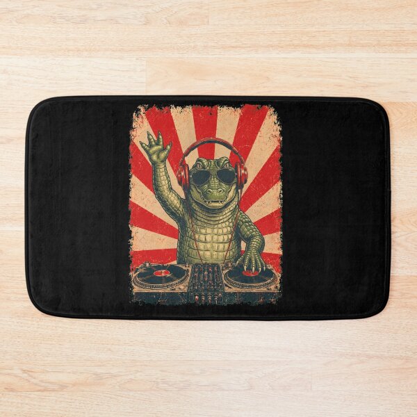 Item preview, Vintage DJ Alligator With Headphones Art Animal Lover designed and sold by DoodleTortle.