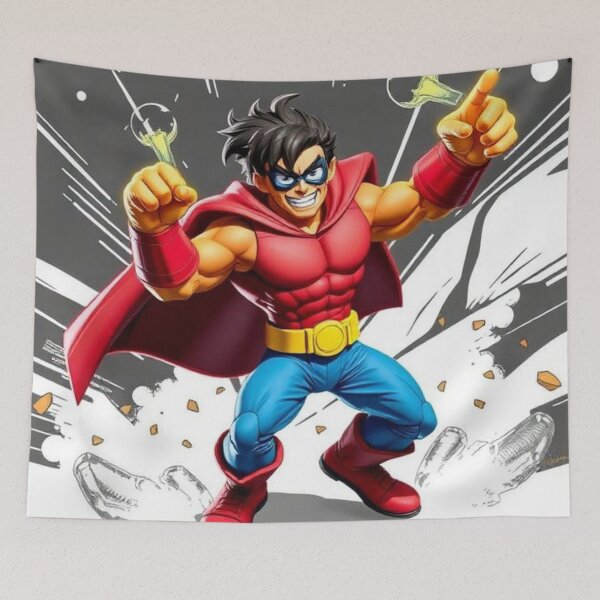 Item preview, Young Superhero with a Red Cape designed and sold by RAISC.