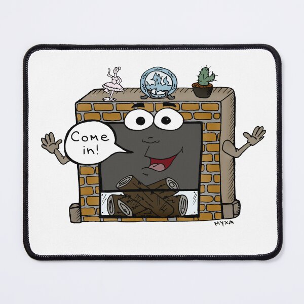 Item preview, Come In Fireplace – Funny Cozy Burning Hospitality Surreal Art designed and sold by MyxaART.