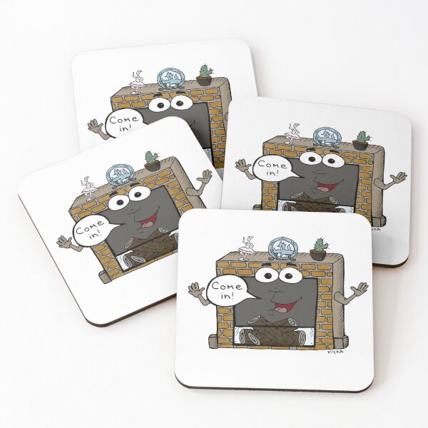 Item preview, Come In Fireplace – Funny Cozy Burning Hospitality Surreal Art designed and sold by MyxaART.