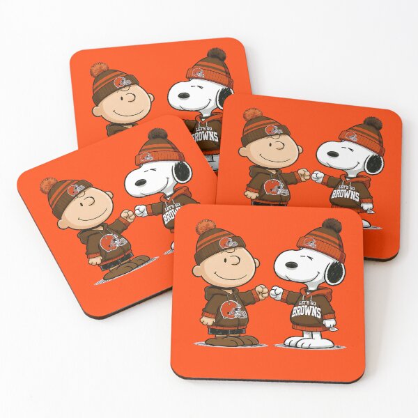 Item preview, Charlie Brown And Snoopy Cleveland Browns Football designed and sold by Peggy D Schafer.