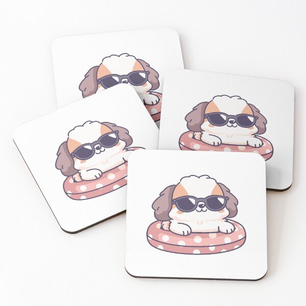 Item preview, Dog Relaxing On Pool Float designed and sold by IN Tales.