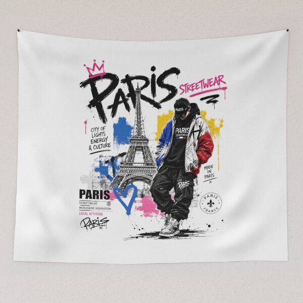 Item preview, Paris Streetwear Vibes – Urban Fashion Art designed and sold by Countries&Cities Shop.