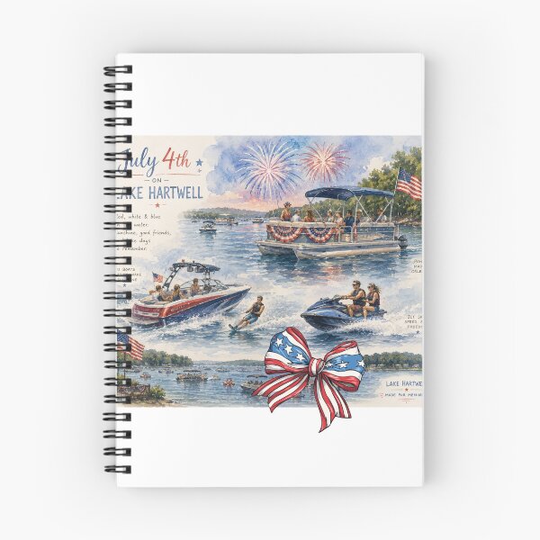 Item preview, Celebrating July 4th on Lake Hartwell watercolor design designed and sold by marniebydesign.