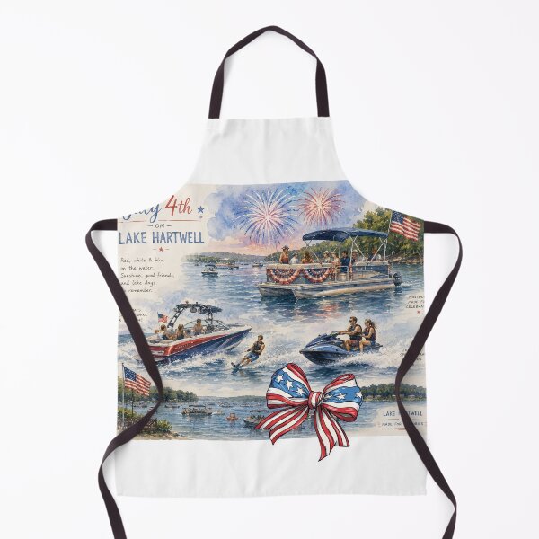 Item preview, Celebrating July 4th on Lake Hartwell watercolor design designed and sold by marniebydesign.
