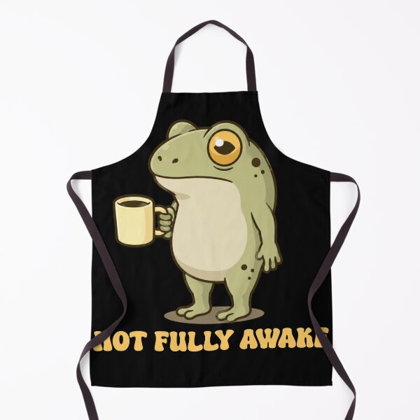 Item preview, Not Fully Awake – Cute Frog Coffee Meme designed and sold by Spyshirt.