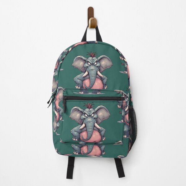 Item preview, Blue-grey elephant with its pink belly raised high like a cuckoo designed and sold by Art70shop.