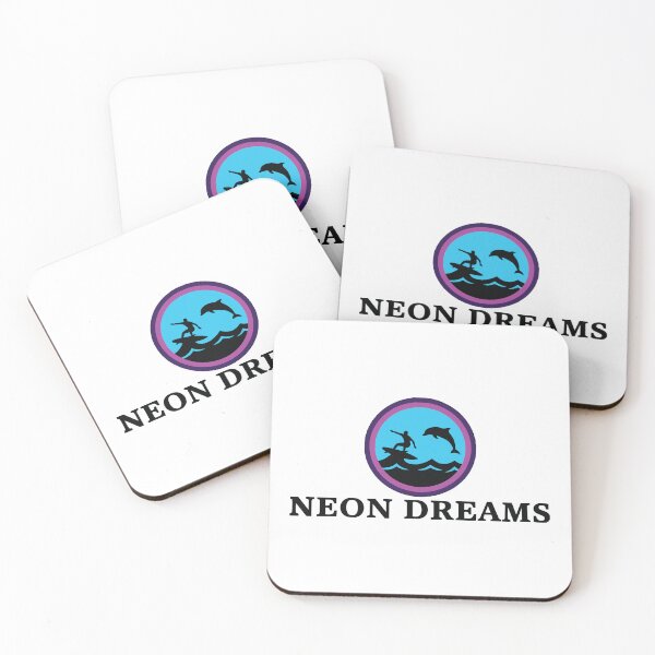 Item preview, Neon Dreams - Retro Surfer & Dolphin Synthwave Ocean designed and sold by ArcApparel2020.
