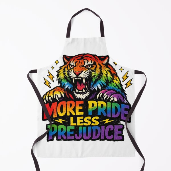 Item preview, More Pride Less Prejudice Rainbow Tiger Retro designed and sold by EchoPrint Co..