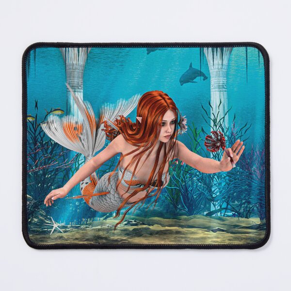 Item preview, Red Hair Mermaid Underwater Fantasy Art designed and sold by Vac1.