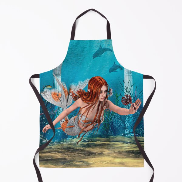 Item preview, Red Hair Mermaid Underwater Fantasy Art designed and sold by Vac1.