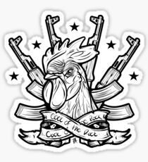Cock of the Rock - Funny Military Combat Veteran AK47 Rooster Illustration Sticker
