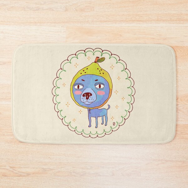 Item preview, Quirky Blue Dog in Lemon Hat designed and sold by Itouchedabee.