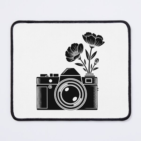 Item preview, Vintage Camera and Blooming Flowers Linocut Art designed and sold by Paulocdias.
