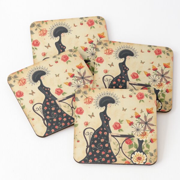 Item preview, Woman in Surreal Floral Room designed and sold by RAISC.