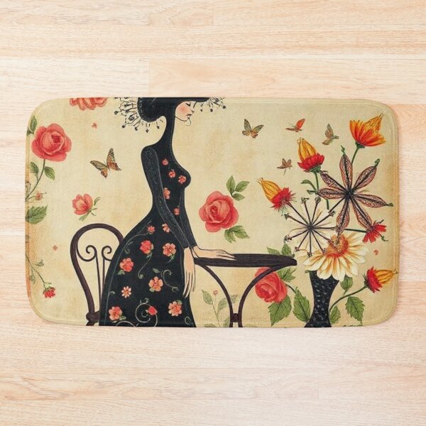 Item preview, Woman in Surreal Floral Room designed and sold by RAISC.