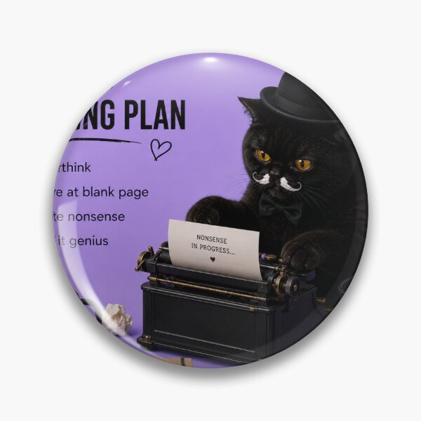 Item preview, Writing Plan Writer Cat designed and sold by LovelyCatGalaxy.