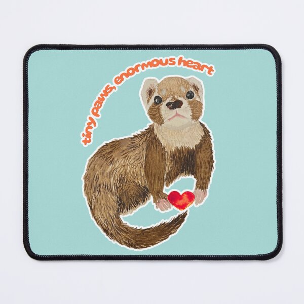 Item preview, Tiny Paws, Enormous Heart Bramble the Ferret designed and sold by Blackberries & Moss.