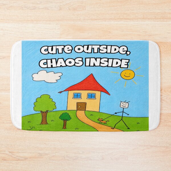 Item preview, Cute Outside, Chaos Inside – Funny Cat Walk Drawing designed and sold by Jankes88.