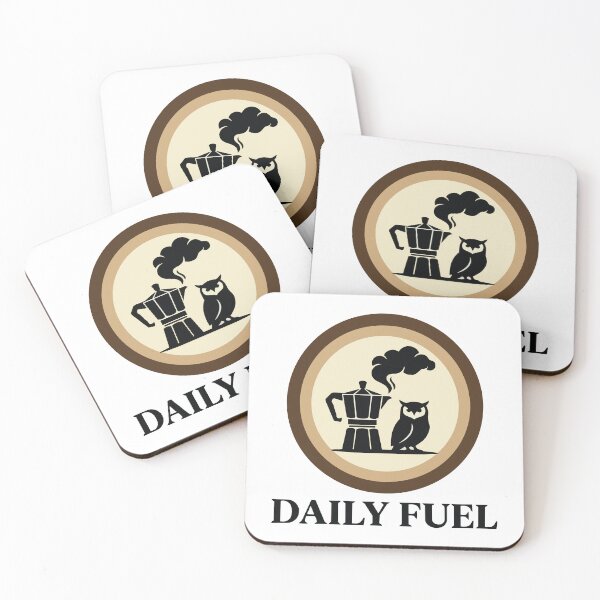 Item preview, Daily Fuel - Retro Moka Pot & Owl Morning Graphic designed and sold by ArcApparel2020.