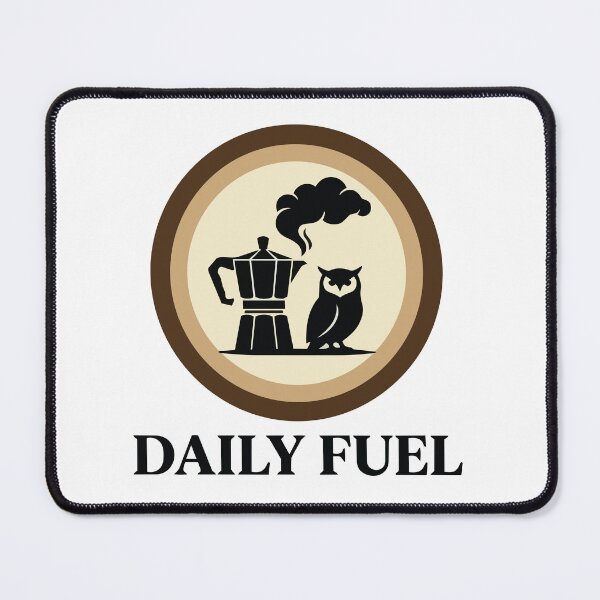 Item preview, Daily Fuel - Retro Moka Pot & Owl Morning Graphic designed and sold by ArcApparel2020.