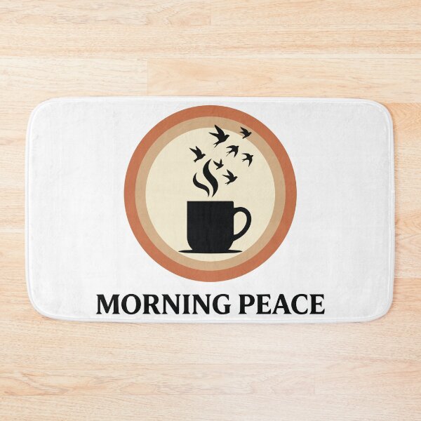 Item preview, Morning Peace - Steaming Mug & Swallow Bird Silhouette designed and sold by Arc2020.