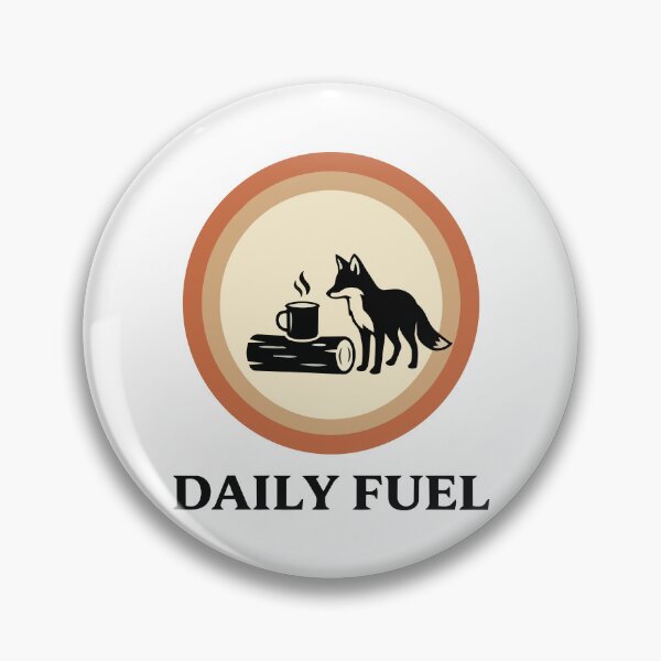 Item preview, Daily Fuel - Wild Fox & Camp Coffee Circle Design designed and sold by ArcApparel2020.