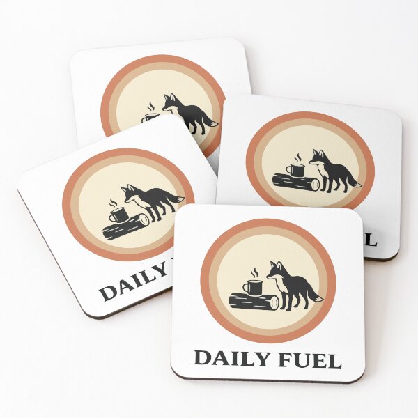 Item preview, Daily Fuel - Wild Fox & Camp Coffee Circle Design designed and sold by Arc2020.