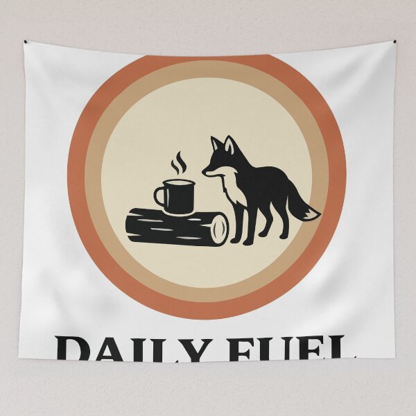 Item preview, Daily Fuel - Wild Fox & Camp Coffee Circle Design designed and sold by ArcApparel2020.
