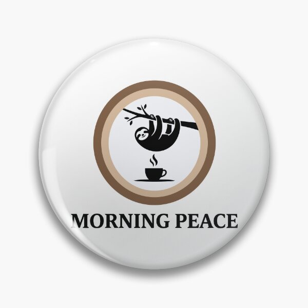 Item preview, Morning Peace - Sleepy Sloth & Coffee Cup Aesthetic designed and sold by ArcApparel2020.
