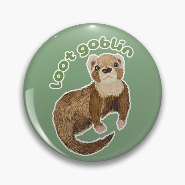 Item preview, Loot Goblin Bramble the Ferret designed and sold by Blackberries & Moss.