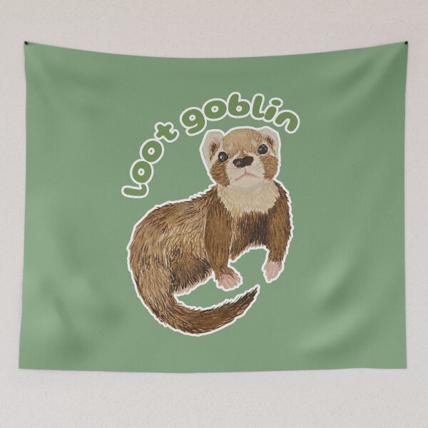 Item preview, Loot Goblin Bramble the Ferret designed and sold by Blackberries & Moss.