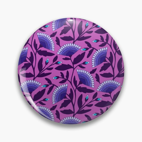 Item preview, Bohemian blooms floral pattern in purple designed and sold by Jennifer Ladd.