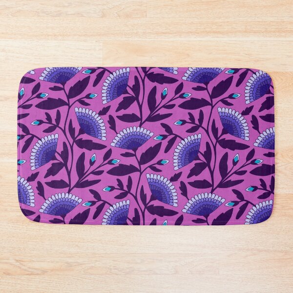 Item preview, Bohemian blooms floral pattern in purple designed and sold by Jennifer Ladd.