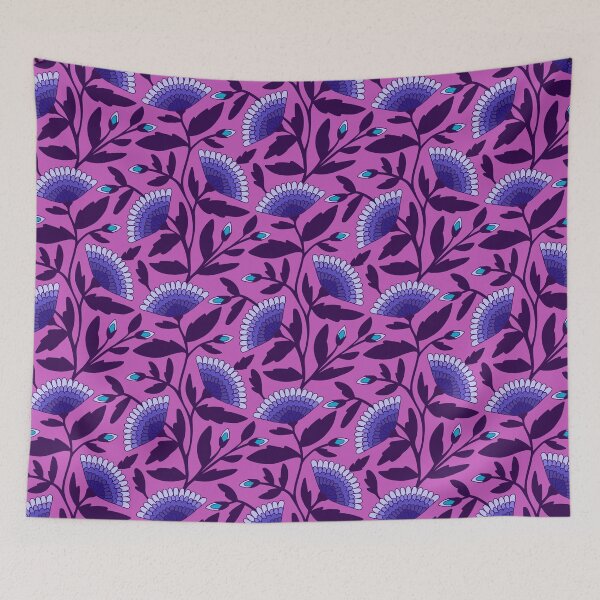 Item preview, Bohemian blooms floral pattern in purple designed and sold by Jennifer Ladd.