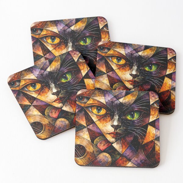 Item preview, Abstract Cat with Guitar designed and sold by cuprum.